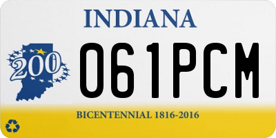 IN license plate 061PCM