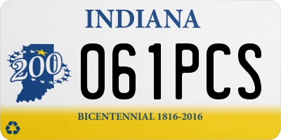 IN license plate 061PCS