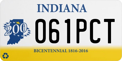 IN license plate 061PCT