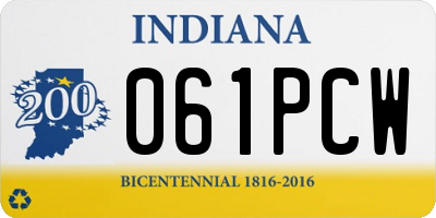 IN license plate 061PCW