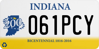 IN license plate 061PCY