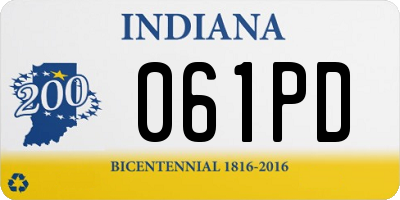IN license plate 061PD