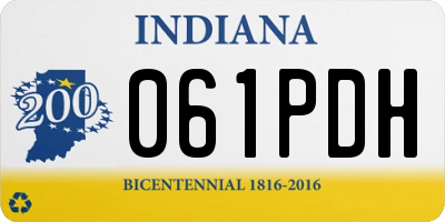 IN license plate 061PDH