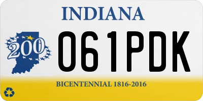 IN license plate 061PDK