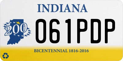 IN license plate 061PDP