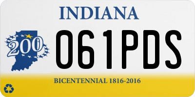 IN license plate 061PDS