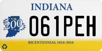 IN license plate 061PEH