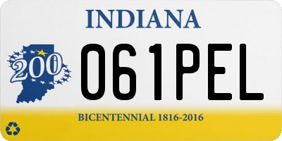 IN license plate 061PEL