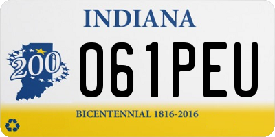 IN license plate 061PEU