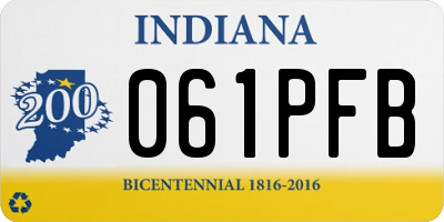 IN license plate 061PFB