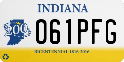 IN license plate 061PFG