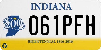 IN license plate 061PFH
