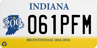 IN license plate 061PFM