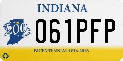 IN license plate 061PFP