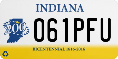 IN license plate 061PFU
