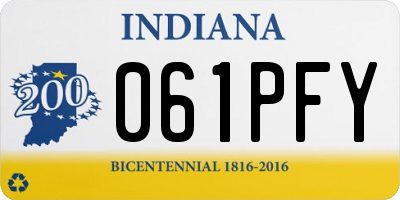 IN license plate 061PFY
