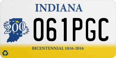 IN license plate 061PGC