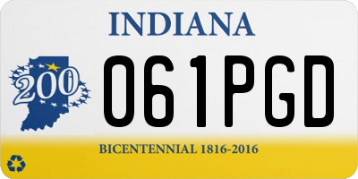 IN license plate 061PGD