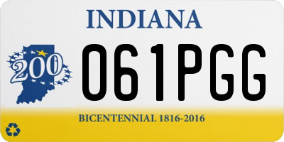 IN license plate 061PGG