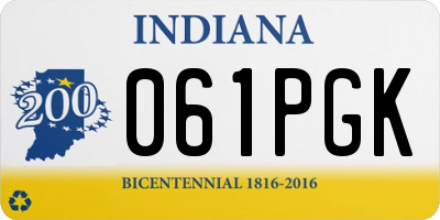 IN license plate 061PGK