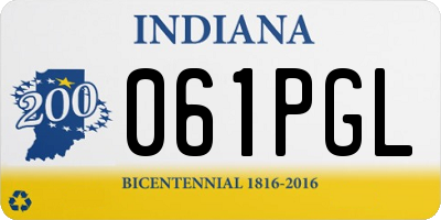 IN license plate 061PGL
