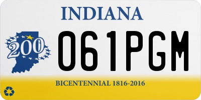 IN license plate 061PGM