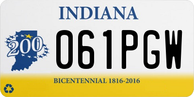 IN license plate 061PGW