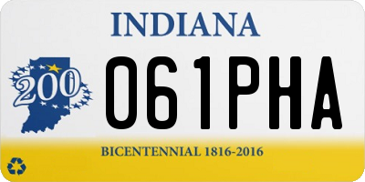 IN license plate 061PHA