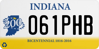 IN license plate 061PHB
