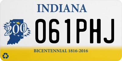 IN license plate 061PHJ