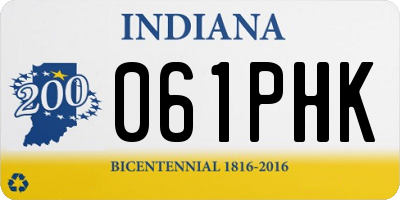 IN license plate 061PHK