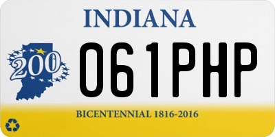 IN license plate 061PHP