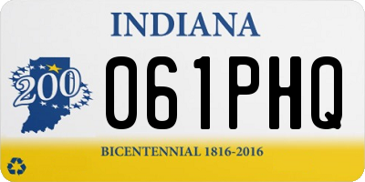 IN license plate 061PHQ