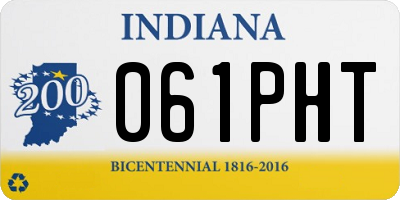 IN license plate 061PHT