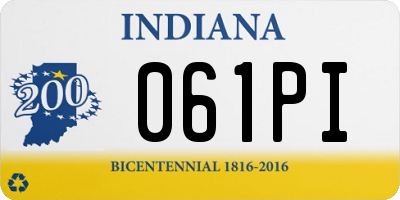 IN license plate 061PI