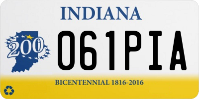 IN license plate 061PIA