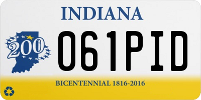 IN license plate 061PID