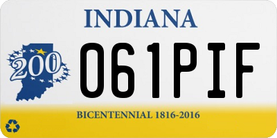 IN license plate 061PIF