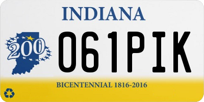 IN license plate 061PIK