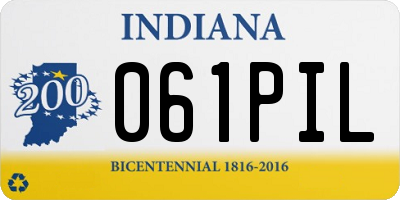 IN license plate 061PIL