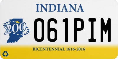 IN license plate 061PIM