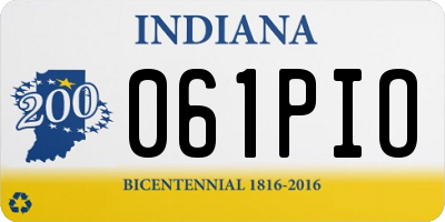 IN license plate 061PIO