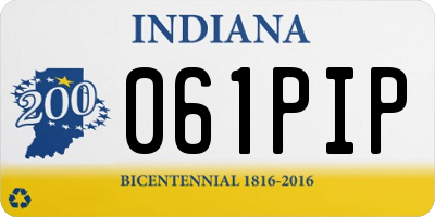 IN license plate 061PIP