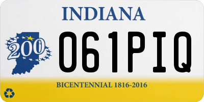 IN license plate 061PIQ