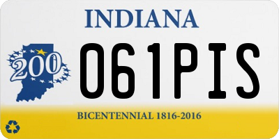 IN license plate 061PIS