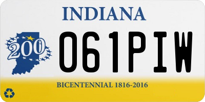 IN license plate 061PIW