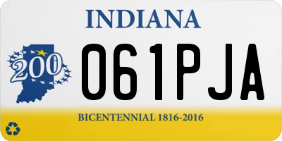 IN license plate 061PJA