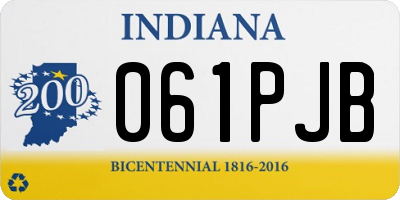 IN license plate 061PJB
