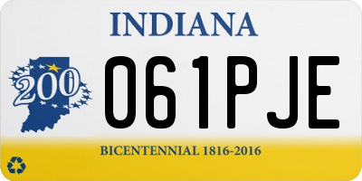 IN license plate 061PJE