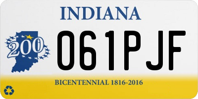 IN license plate 061PJF